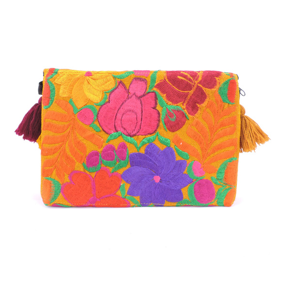 Handmade Boho Crossbody Purse Tassel Embroidered - Picture 3 of 4